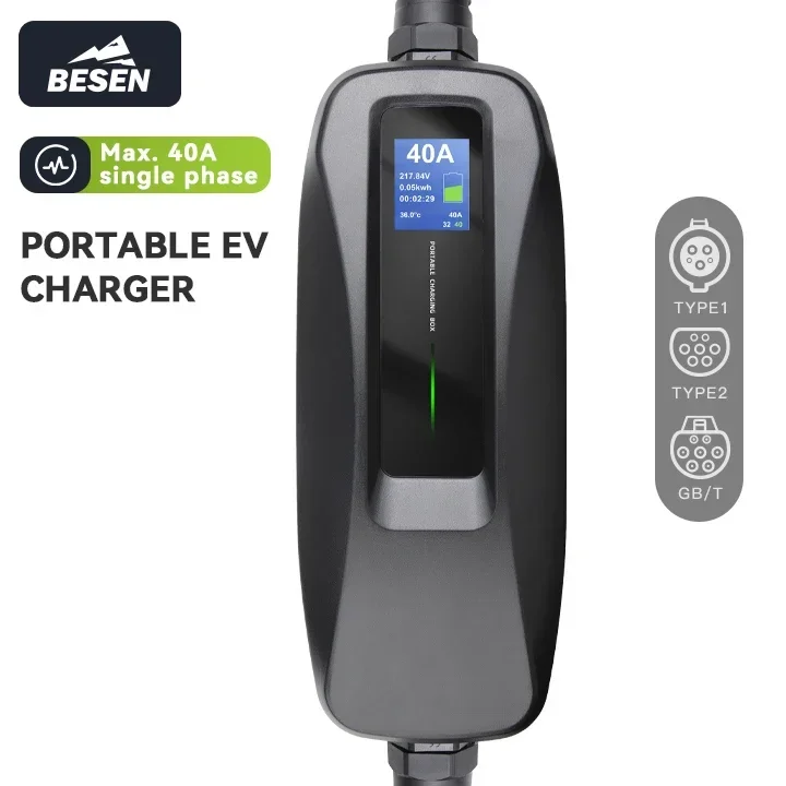 Portable Ev Charger - شاحن BESEN المحمول للسيارات الكهربائية بقوة