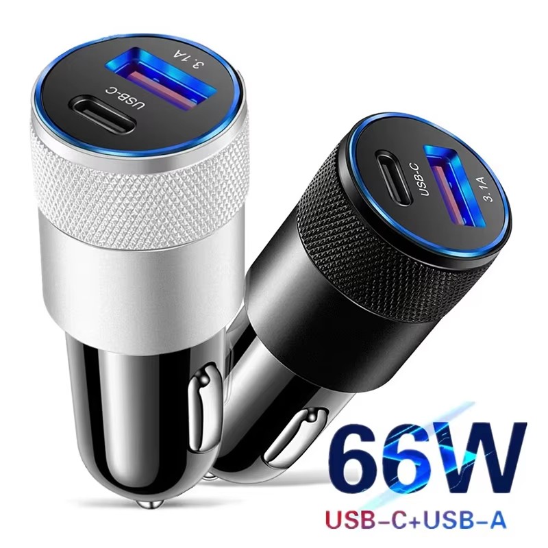 Fast Ev Charger - شاحن سيارة USB بقوة 66 واط،
