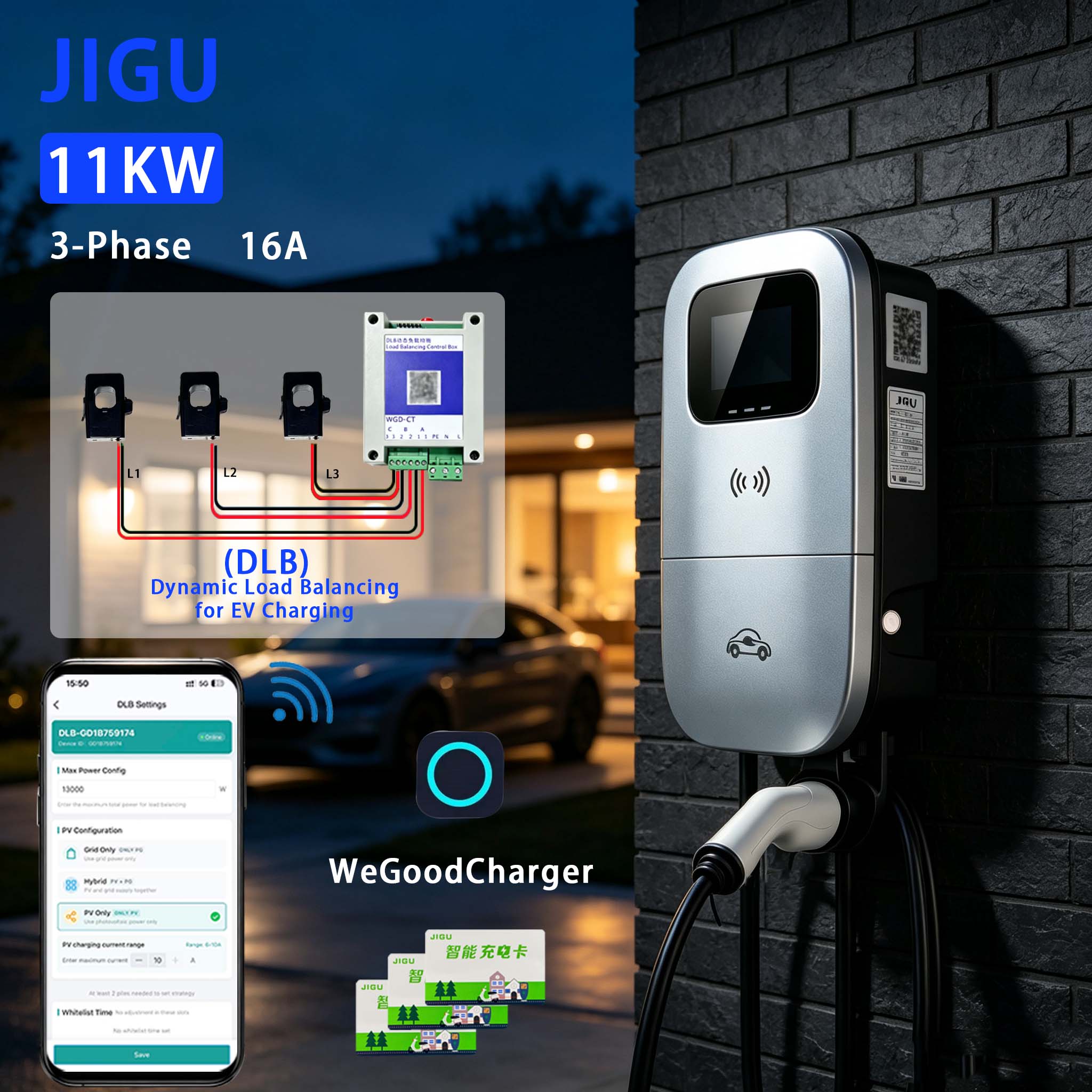 شاحن سيارات كهربائية JIGU بتقن - مراجعة Wallbox Ev وسعره