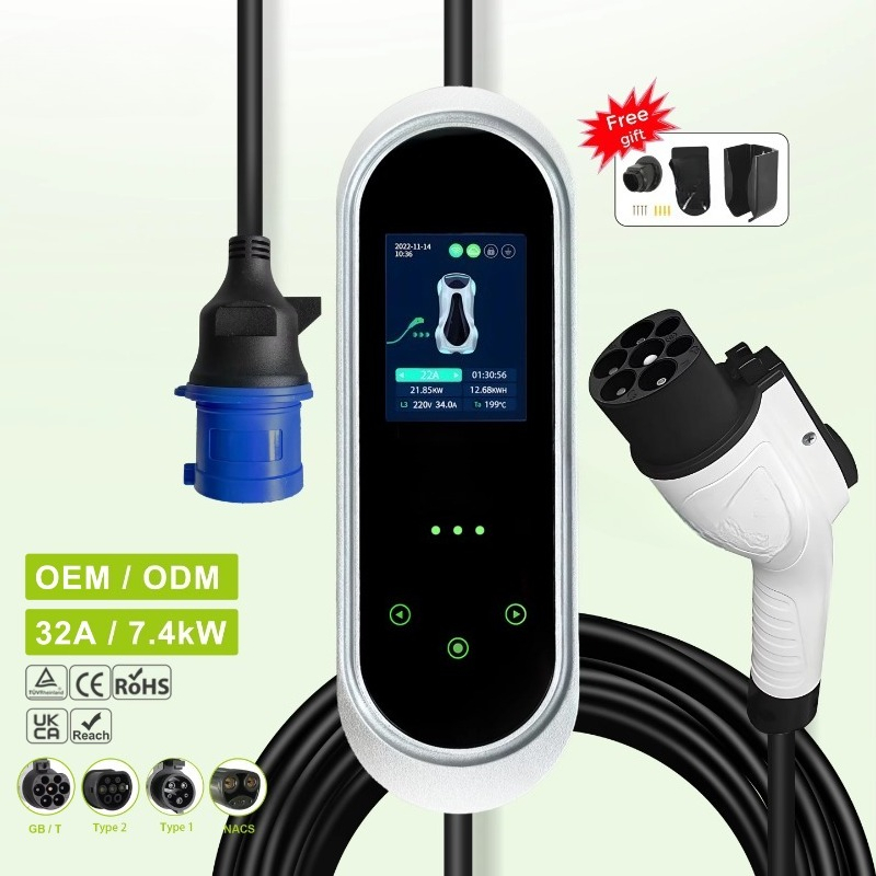 شاحن سيارات كهربائية محمول GB/ - مراجعة Ev Charger وسعره