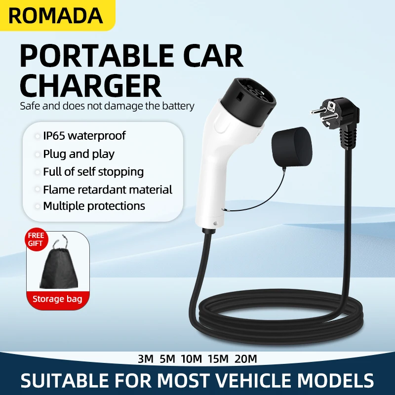 شاحن سيارات كهربائية محمول من  - مراجعة Ev Charger Adapter وسعره