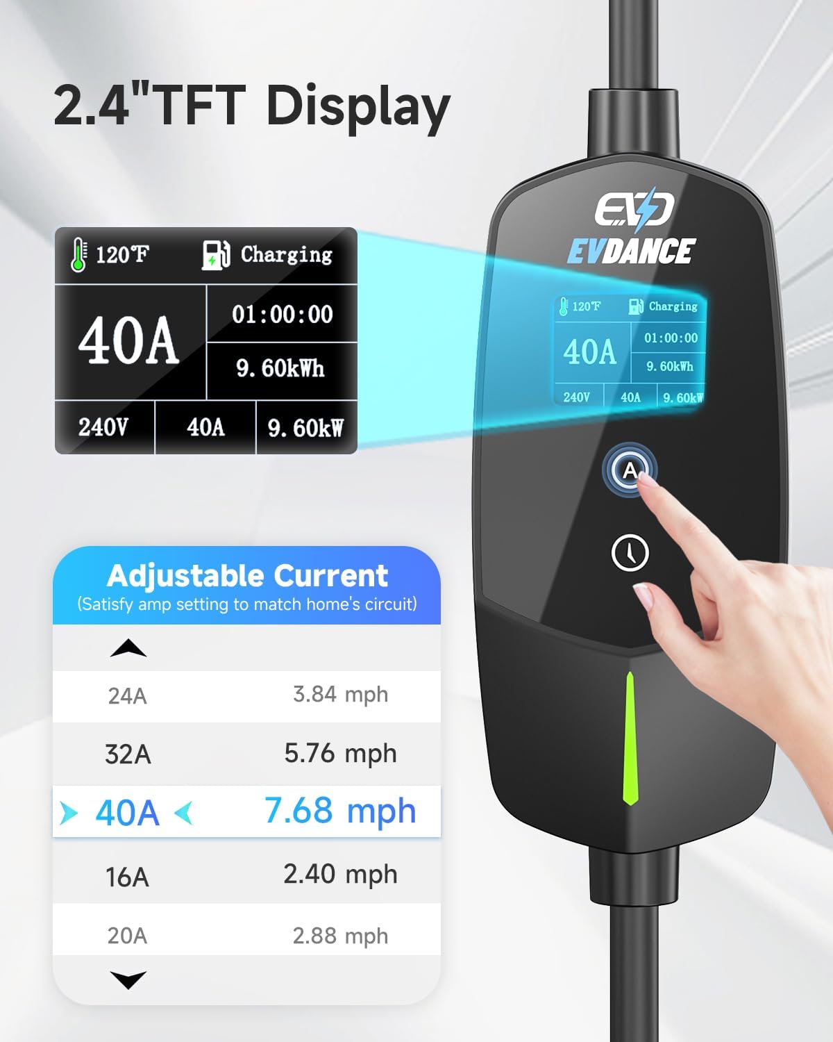 شاحن EVDANCE المحمول للسيارات  - مراجعة Portable Ev Charger وسعره