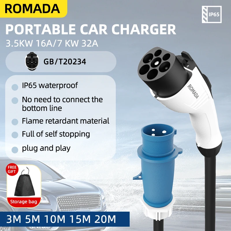 ل مركبة كهربية 7KW 32A EV شاحن - مراجعة Ev Charger Adapter وسعره
