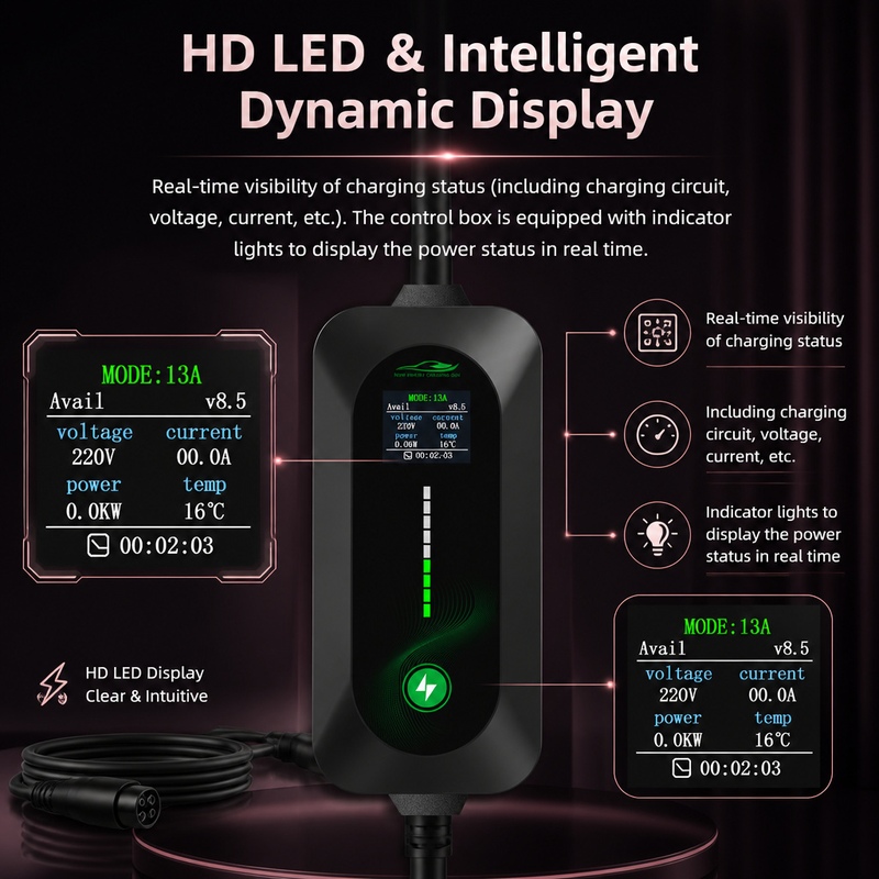 شاحن سيارات كهربائية محمول من  - مراجعة Portable Ev Charger وسعره