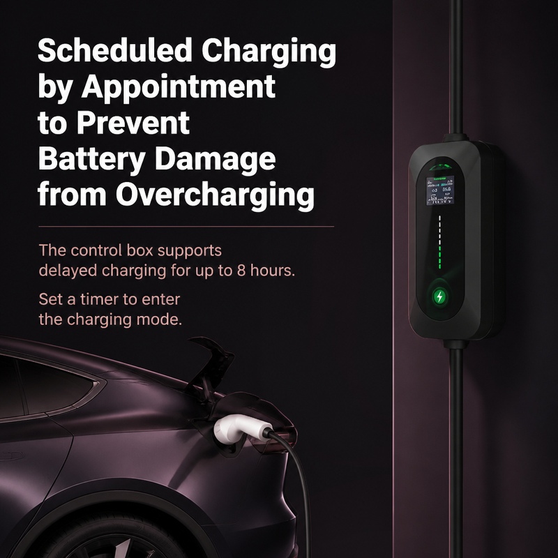 شاحن سيارات كهربائية محمول من  - مراجعة Portable Ev Charger وسعره