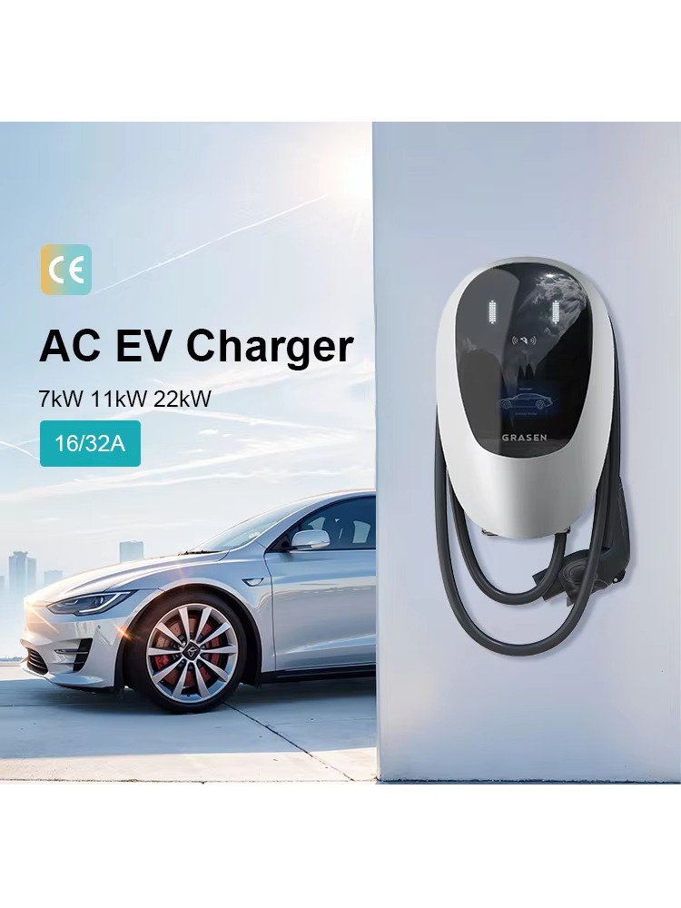 شاحن سيارات كهربائية منزلي 7 ك - مراجعة Type 2 Charger وسعره