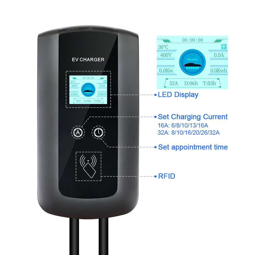 Kolanky 32A 7.2/22KW EV محطة ش - مراجعة Ev Charging Cable وسعره