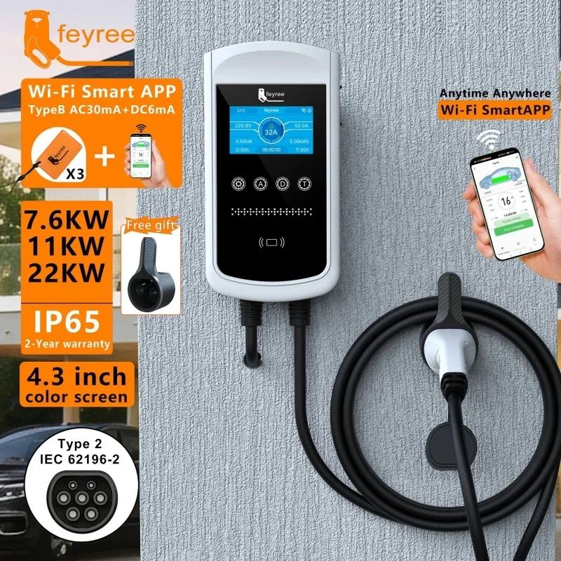 شاحن سيارات كهربائية Feyree من - مراجعة Wallbox Ev وسعره